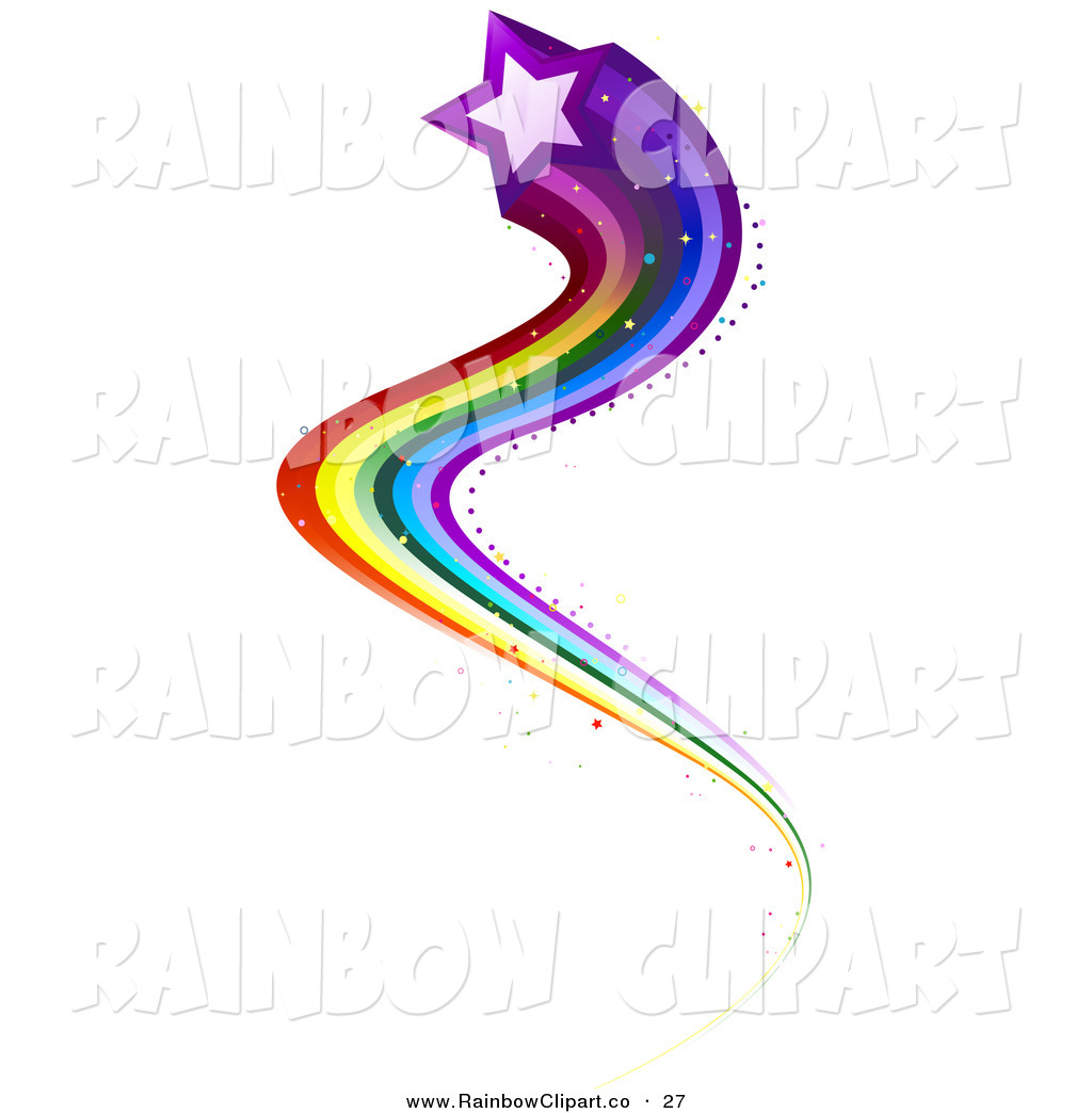 Rainbow Shooting Star Clip Art