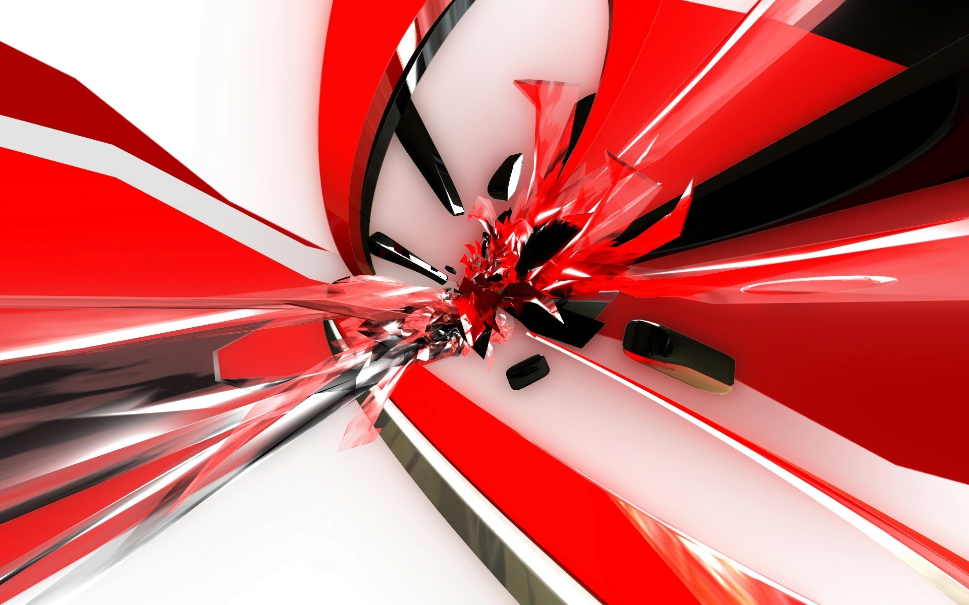 Red 3D Abstract Designs