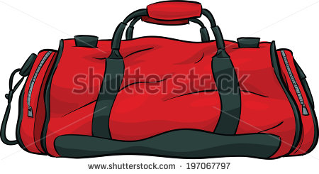 Red Gym Bag Cartoon