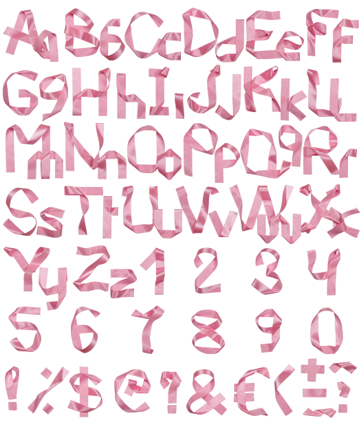 Ribbon-Font-Alphabet
