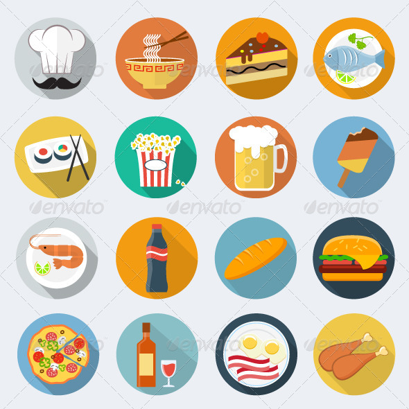 Round Flat Food Icon