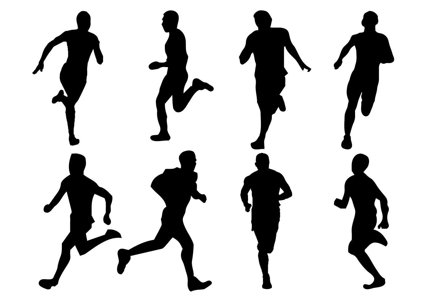 Running Silhouette Vector Free