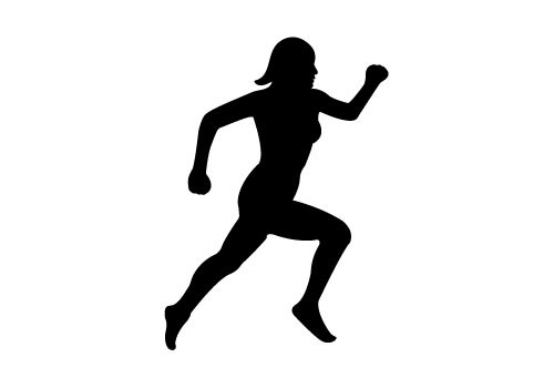 Running Woman Silhouette Vector Free