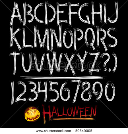 Scary Font Styles Alphabet