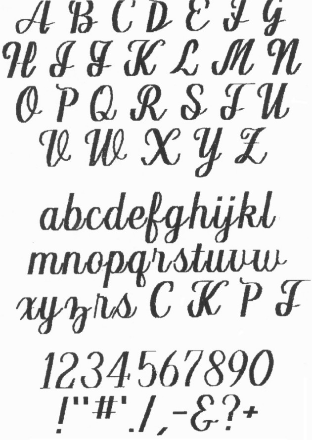 cursive lettering styles alphabet