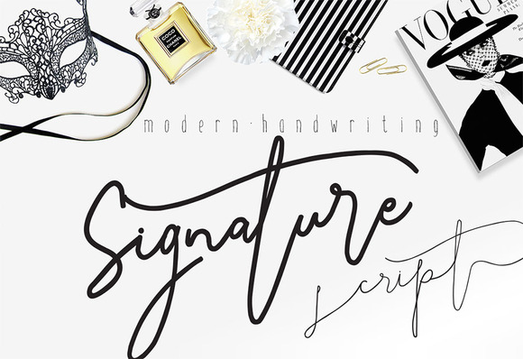 Script Signature Handwriting Font