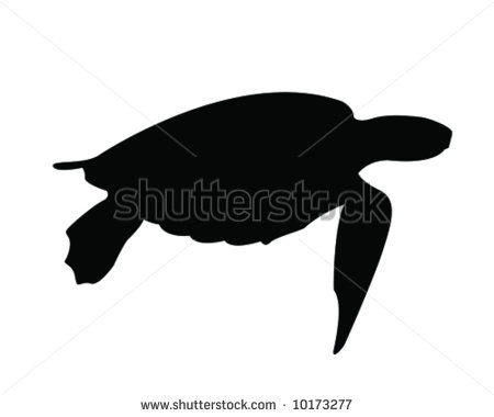 Sea Turtle Silhouette Clip Art