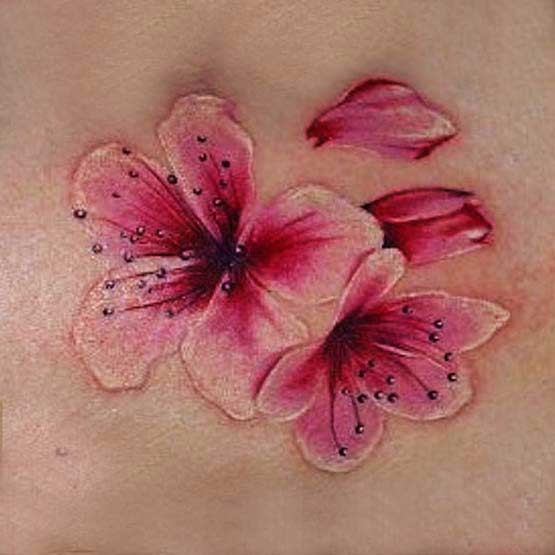 Simple Cherry Blossom Tattoo Designs