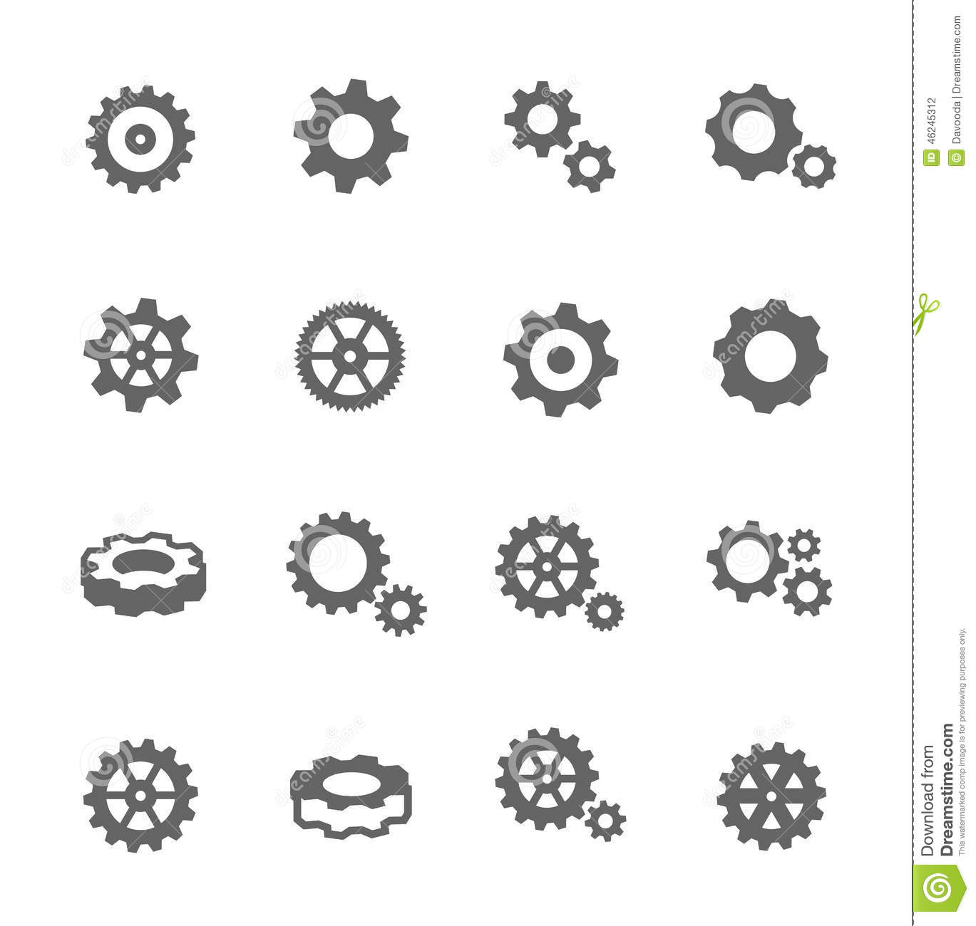 Simple Gear Icon Vector