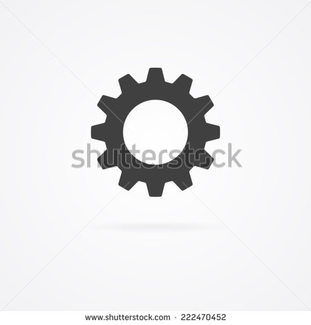 Simple Gear Icon Vector