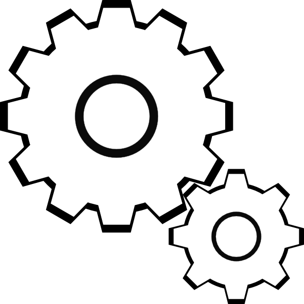 Simple Machine Gear Clip Art