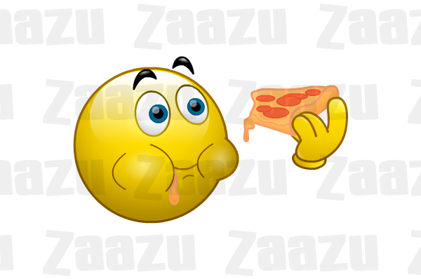 Smiley Eating Pizza Smiley Eating Pizza