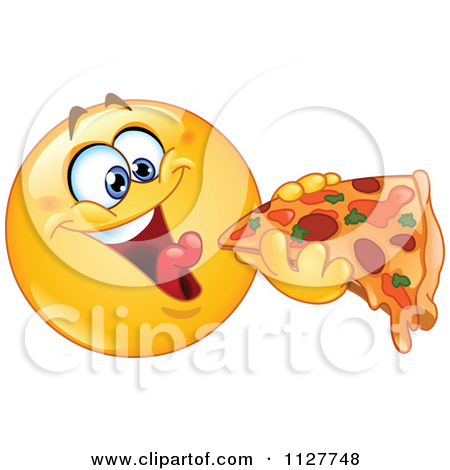 Smiley-Face Eating Pizza