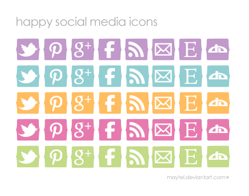 Social Media Icons deviantART