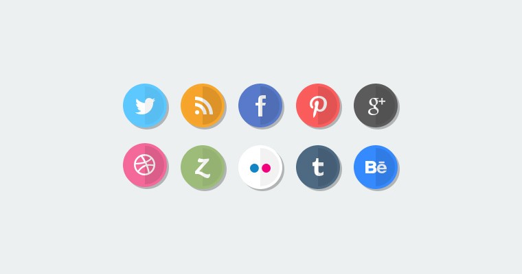 Social Media Icons Flat