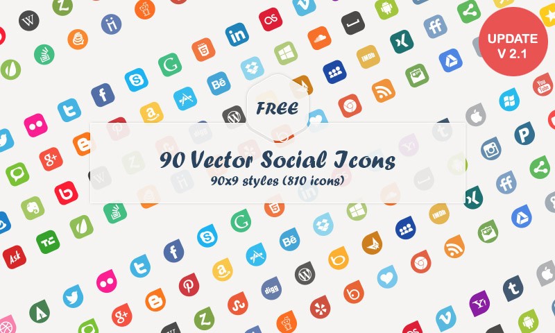 Social Media Icons Vector Free