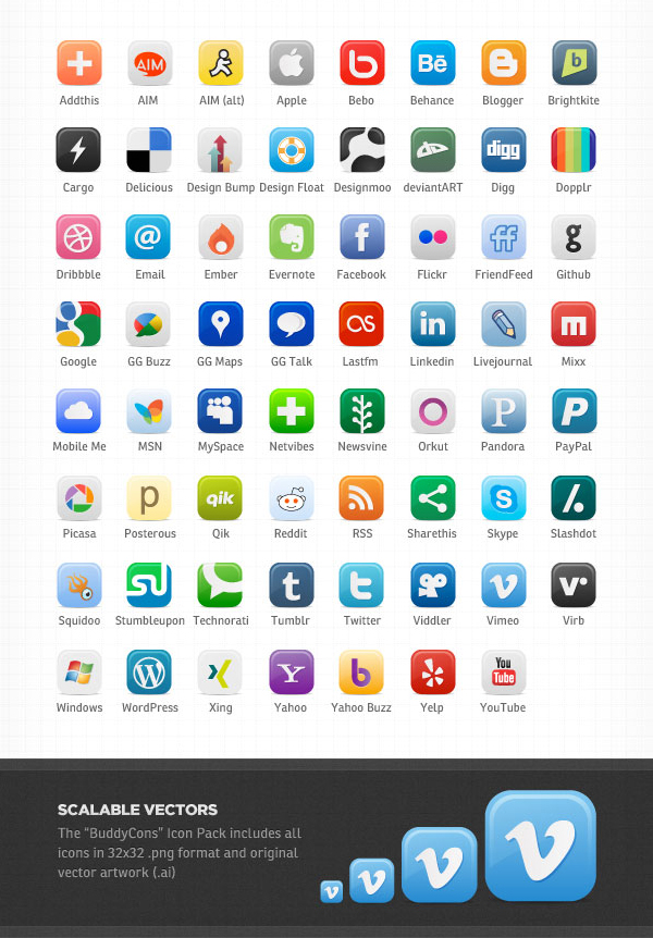 Social Media Icons Vector Social Media Icons Vector