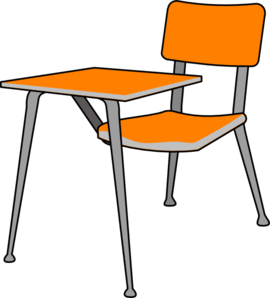 Student at Desk Clip Art