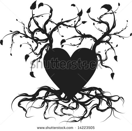 Tree with Roots Heart Tree with Roots Heart