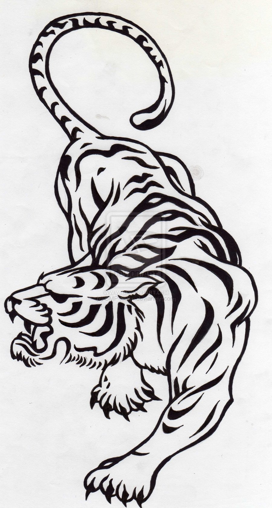 Tribal Tiger Tattoo Designs