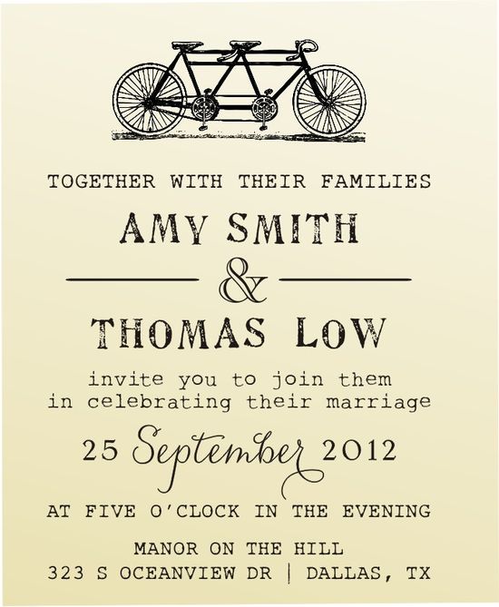 Typewriter Font Wedding Invitations