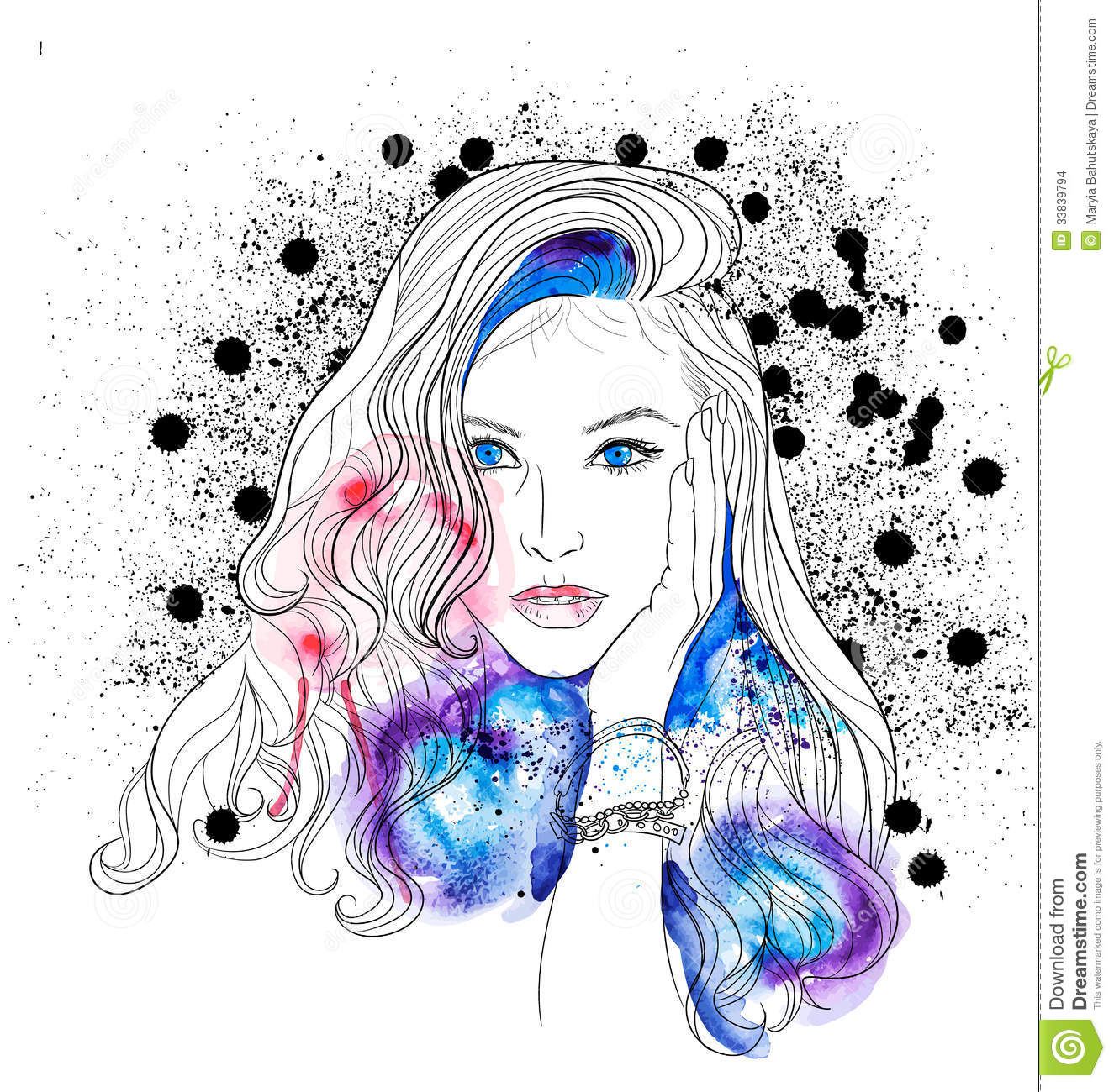 Vector Creative Watercolor Portraits