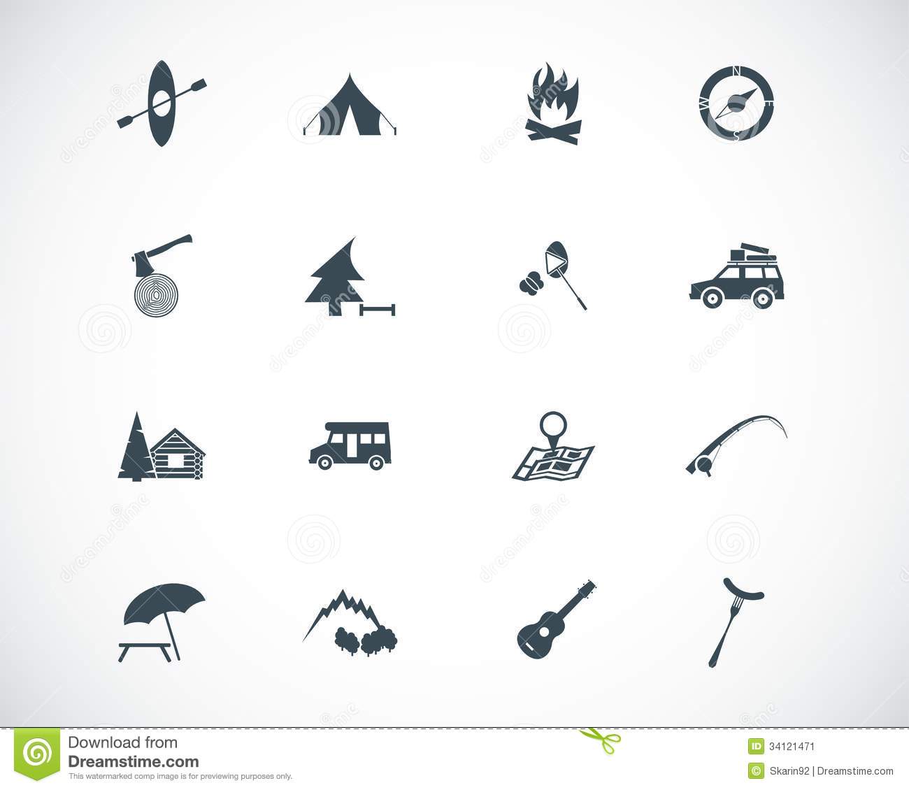 Vector Icons Camping