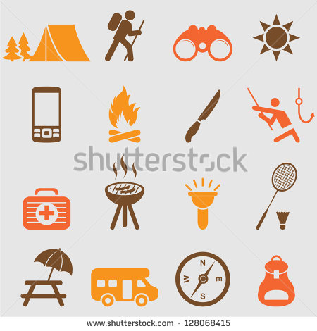 Vector Icons Camping