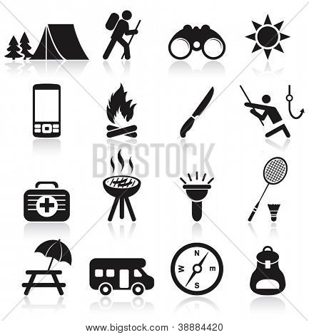 Vector Icons Camping