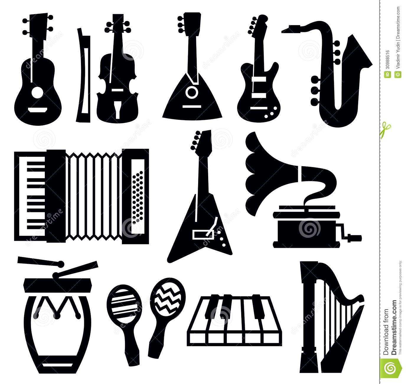 Vector Music Instrument Icons
