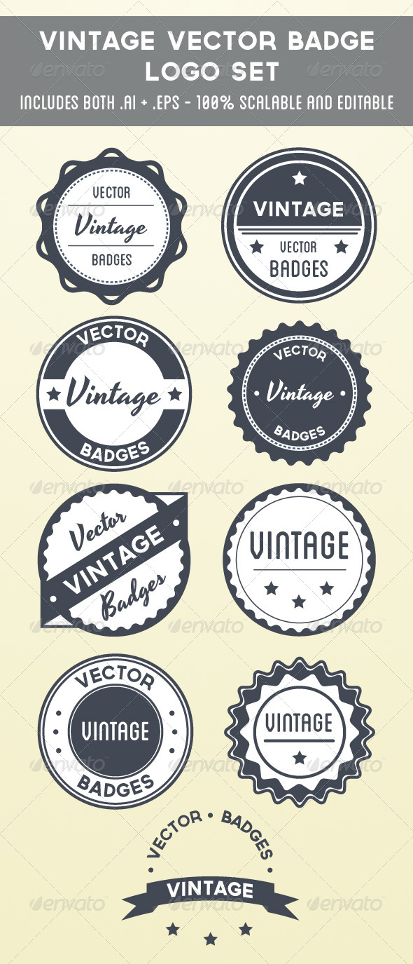 Vintage Badge Vector Logo