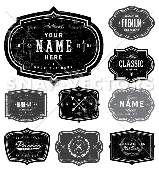 Vintage Badge Vector Templates