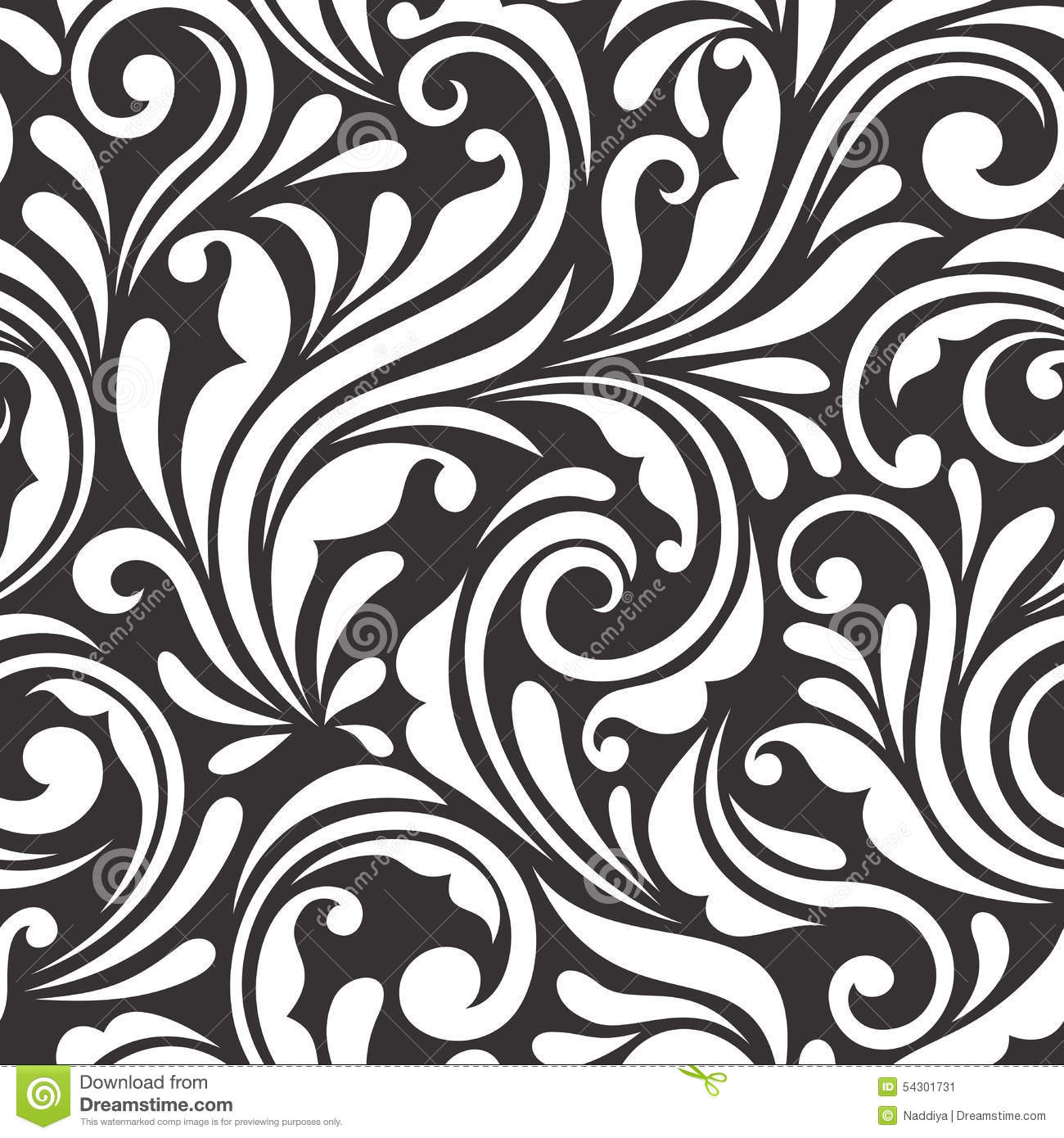 Vintage Black and White Flower Vector