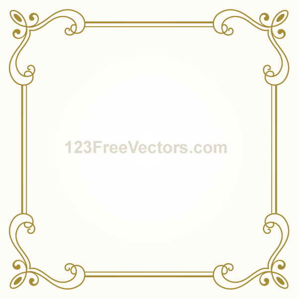 Vintage Gold Frame Border Clip Art