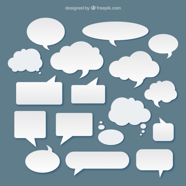 White Speech Bubble Vector