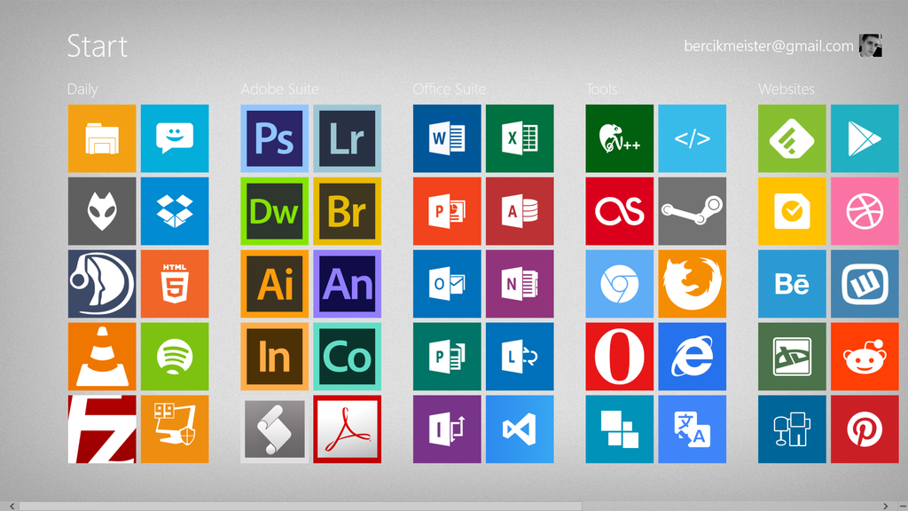 Windows 8 Metro Tile Icons