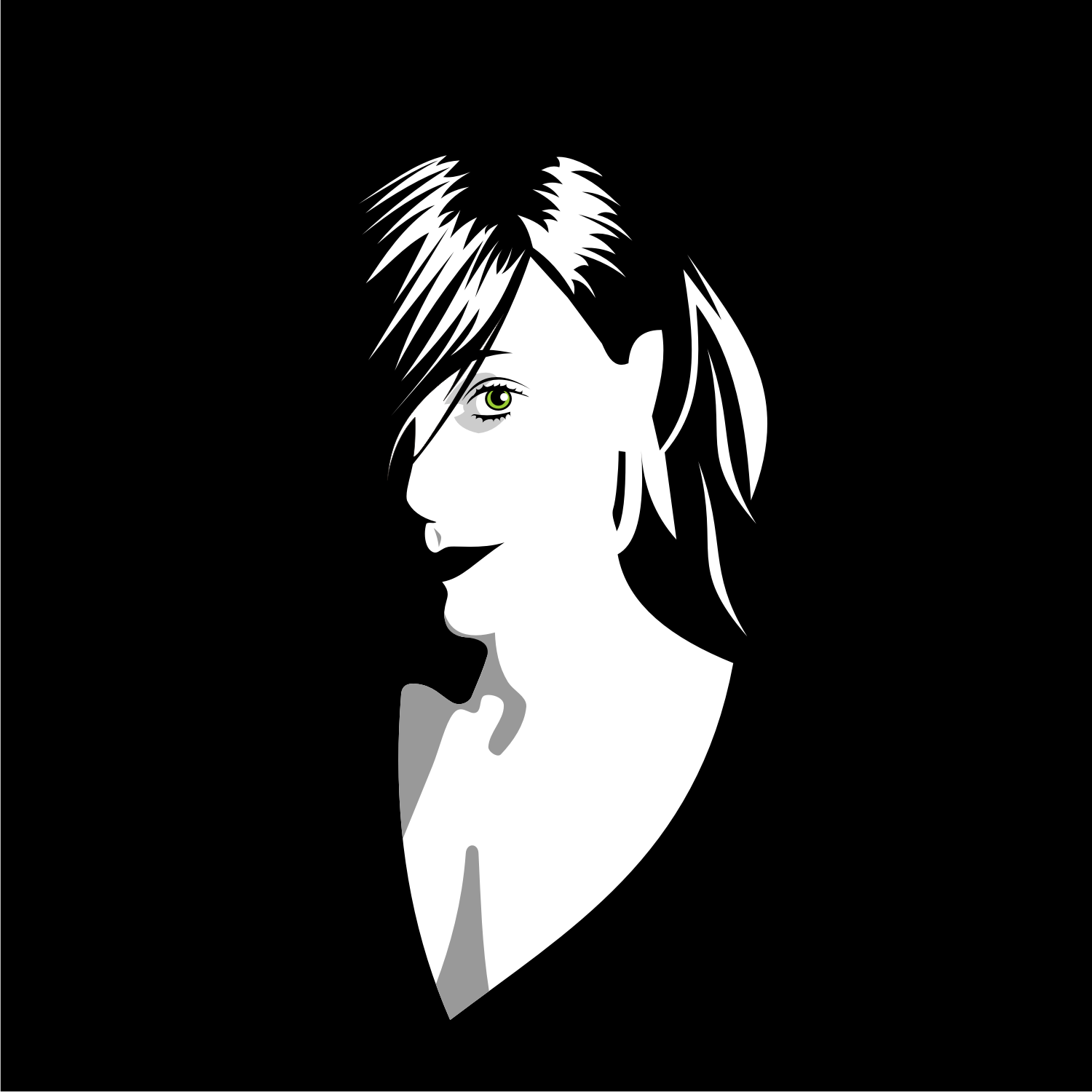 Woman Face Silhouette Vector