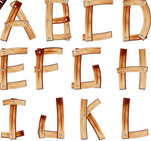 Wooden Alphabet Font Download