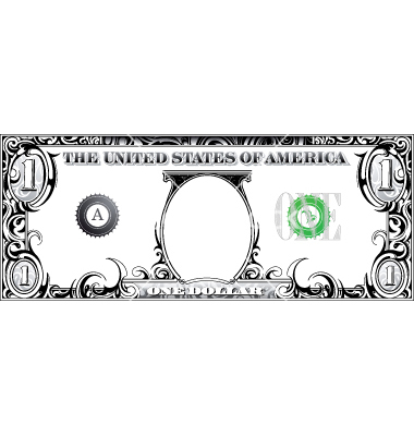 100 Dollar Bill Template Vector