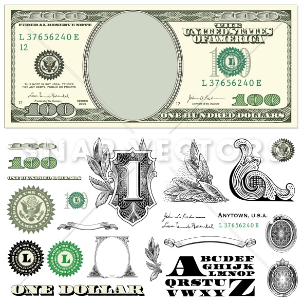 100 Dollar Bill Vector