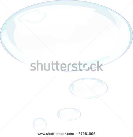3D Thought Bubbles Transparent