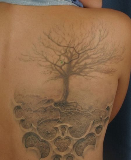 3D Tree Tattoo