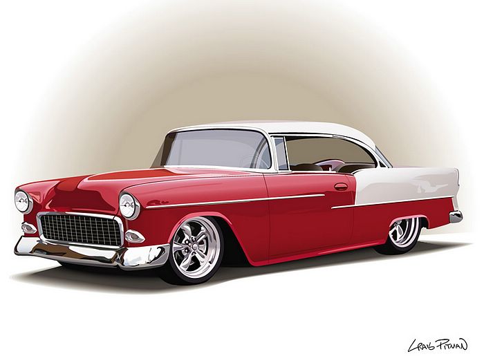 55 Chevy Old Classic Antique Car