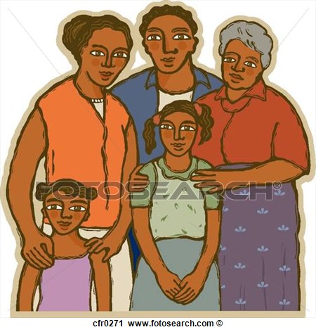 African American Family Clip Art