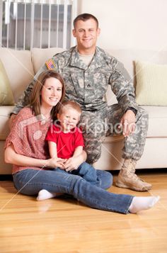 American Soldier with Family