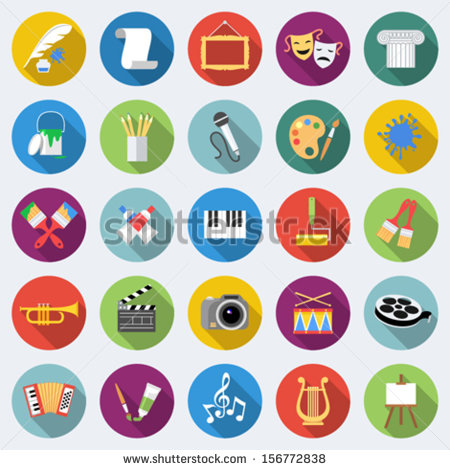 Art Flat Icon Design Art Flat Icon Design