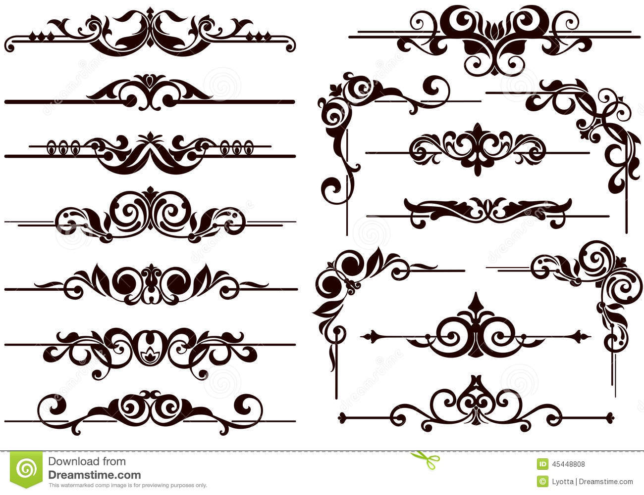 Art Nouveau Vectors Frames Borders