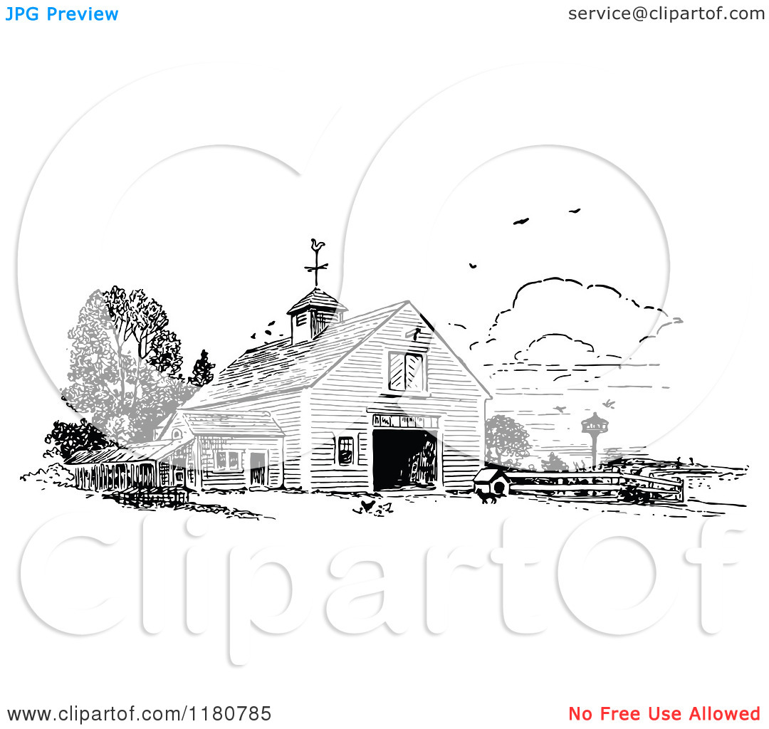 Barn Clip Art Black and White