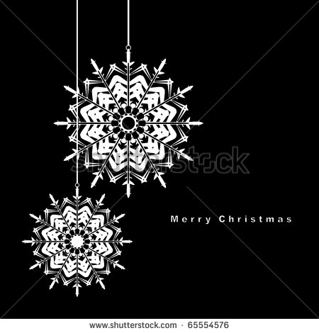 Black and White Christmas Ball Vector