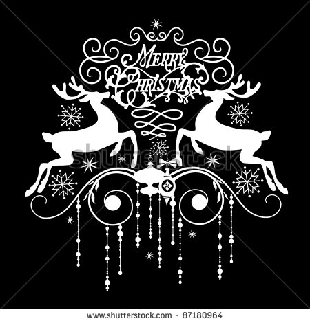 Black and White Christmas Card